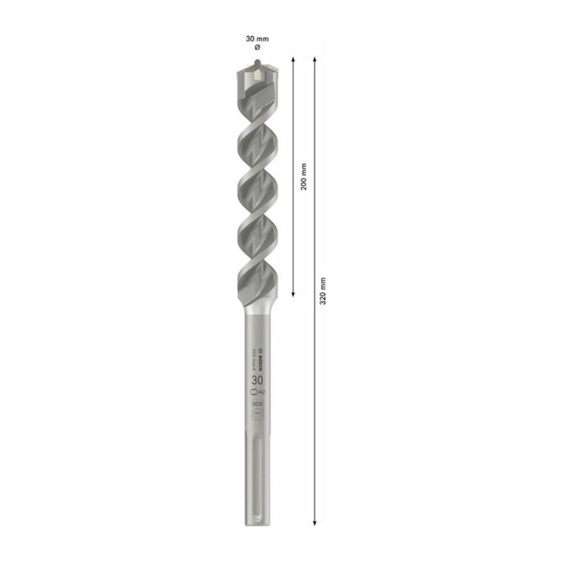 Bosch Punta trapano SDSmax max-4, 30x200x320mm