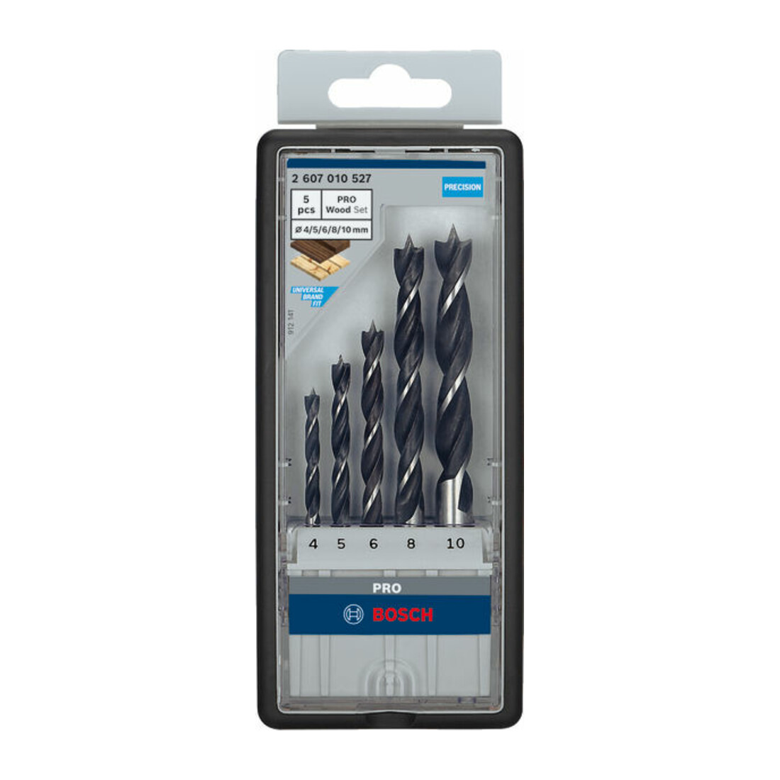 Bosch Punte elicoidali per legno Robust Line 5pz. 4 - 10mm