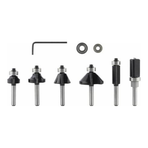 Bosch Rand- und Kantenfräser-Set 1/4"-Schaft 6-teilig