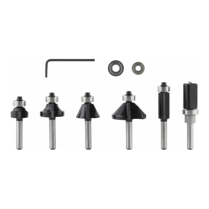 Bosch Rand- und Kantenfräser-Set 1/4"-Schaft 6-teilig
