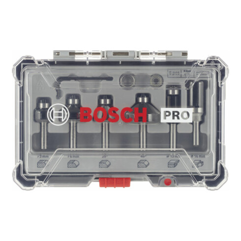 Bosch Rand- und Kantenfräser-Set, 8-mm-Schaft, 6-teilig