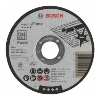 Bosch Doorslijpschijven Expert voor Inox, recht