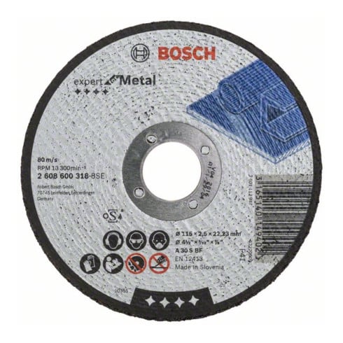 Bosch rechte doorslijpschijf Expert for Metal A 30 S BF 115 mm 2,5 mm