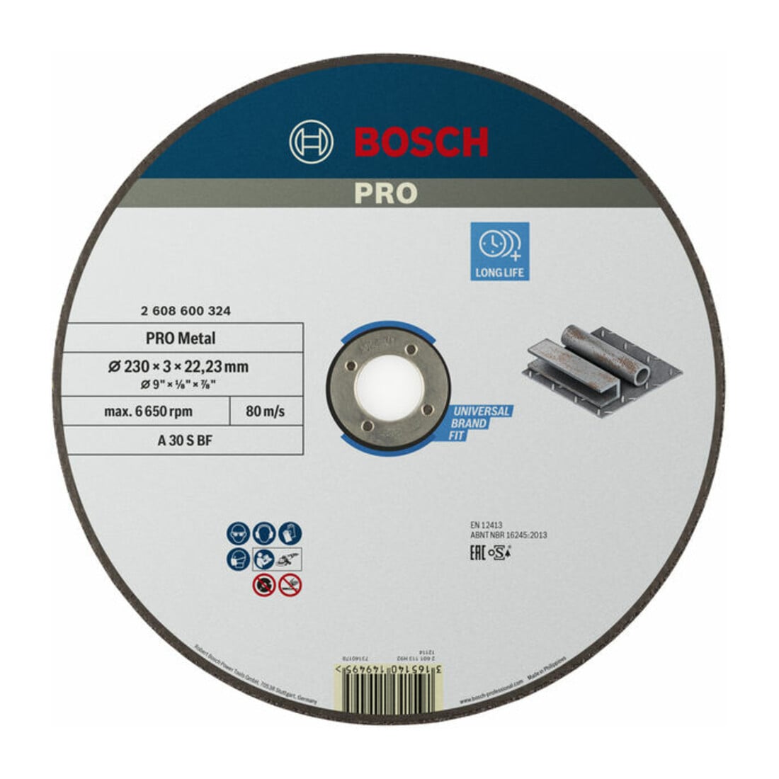 Bosch rechte doorslijpschijf Expert for Metal A 30 S BF 230 mm 3,0 mm