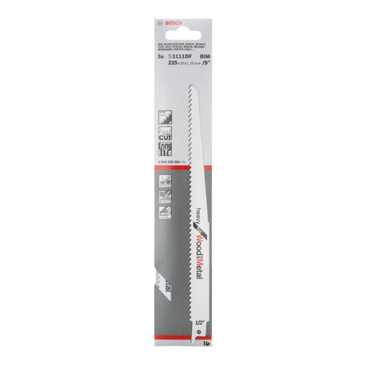 Bosch reciprozaagblad S 1111 DF, Heavy for Wood and Metal