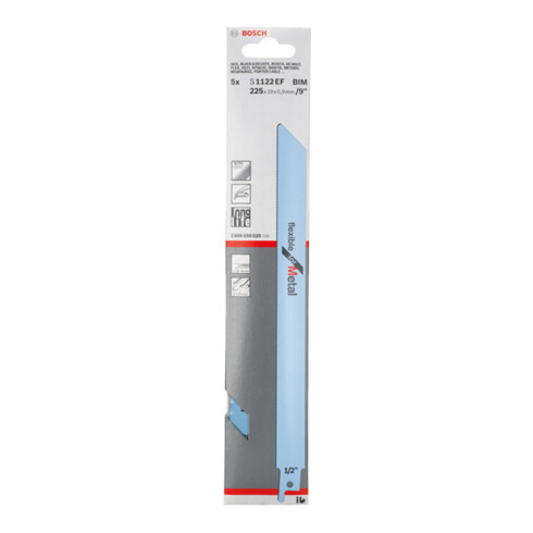 Bosch reciprozaagblad S 1122 EF, Flexibel for Metal