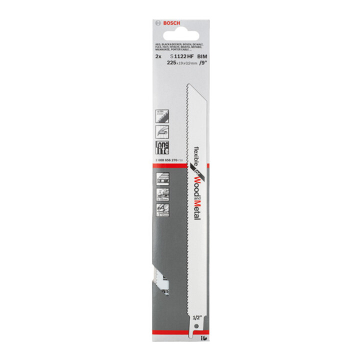 Bosch Reciprozaagblad S 1122 HF, flexibel voor hout en metaal