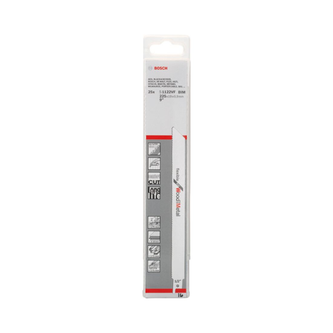 Bosch reciprozaagblad S 1122 VF, Flexible for Wood and Metal