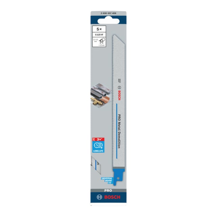 Bosch Reciprozaagblad S 1125 VF, Heavy for Metal