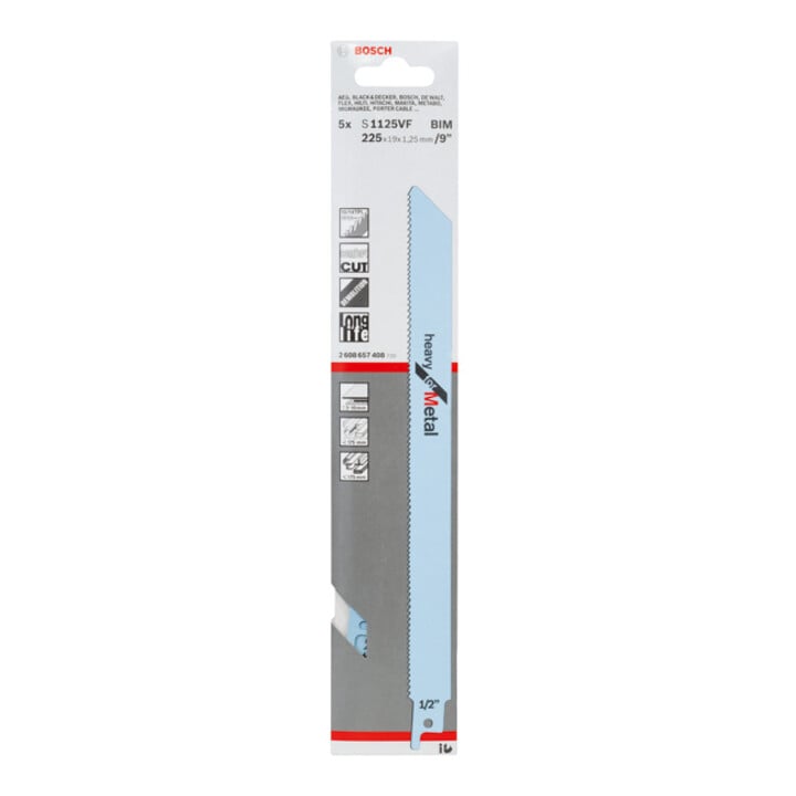 Bosch Reciprozaagblad S 1125 VF, Heavy for Metal