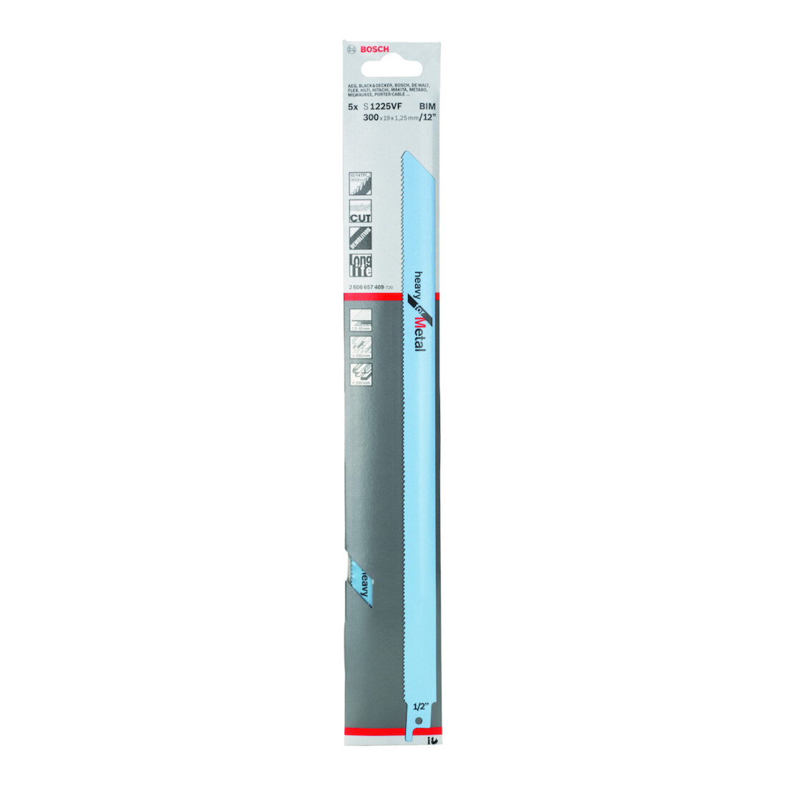 Bosch reciprozaagblad S 1225 VF, Heavy for Metal