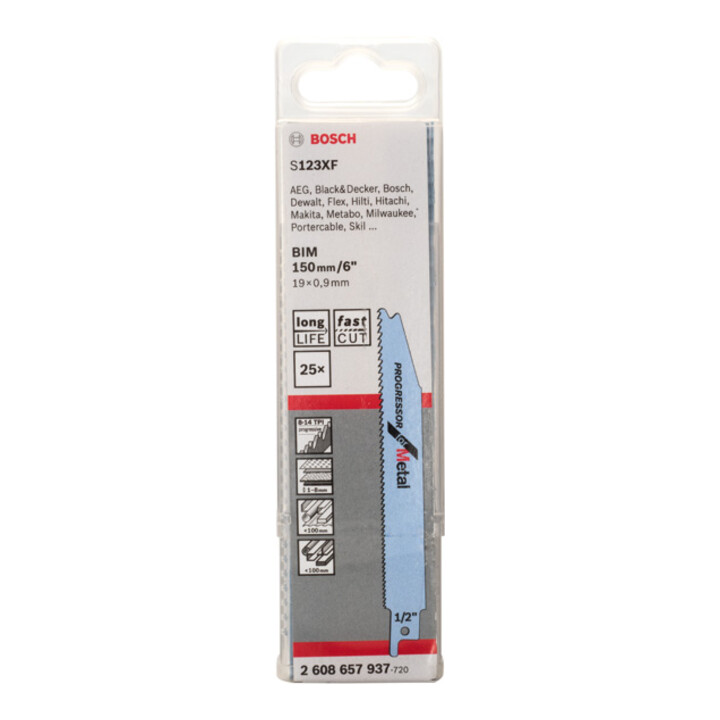 Bosch reciprozaagblad S 123 XF, Progressor for Metal