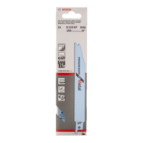 Bosch reciprozaagblad S 123 XF, Progressor for Metal