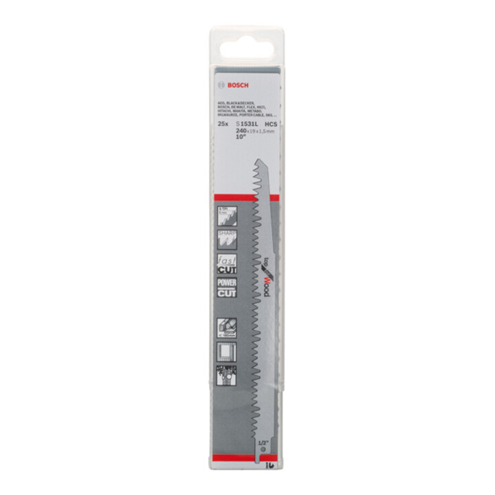 Bosch reciprozaagblad S 1531 L, Top for Wood