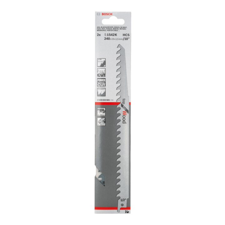 Bosch reciprozaagblad S 1542 K, Top for Wood
