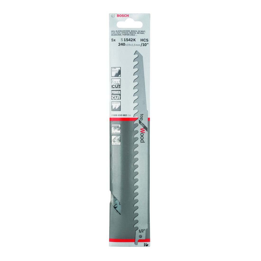 Bosch reciprozaagblad S 1542 K, Top for Wood