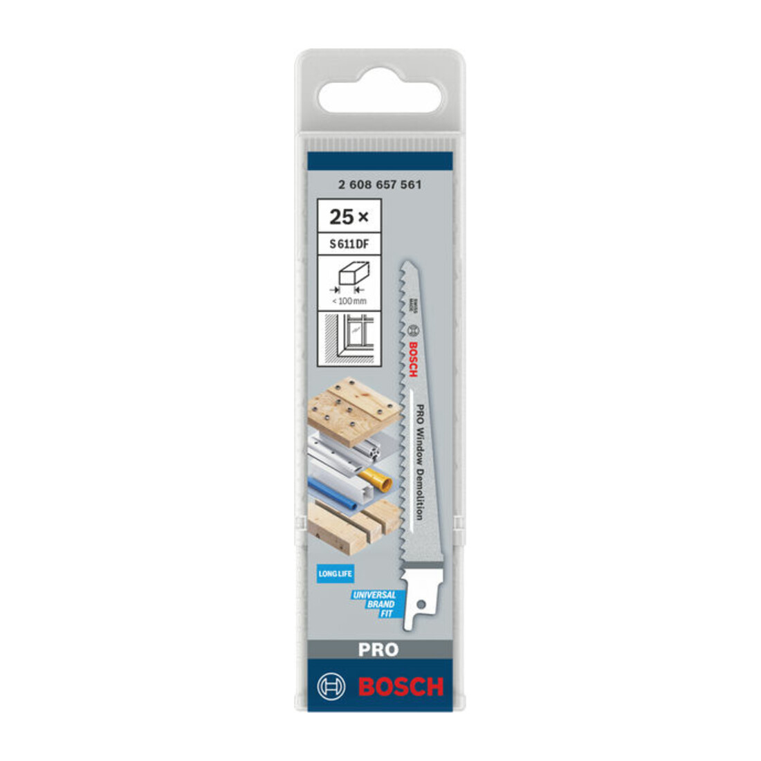 Bosch reciprozaagblad S 611 DF, Heavy for Wood and Metal