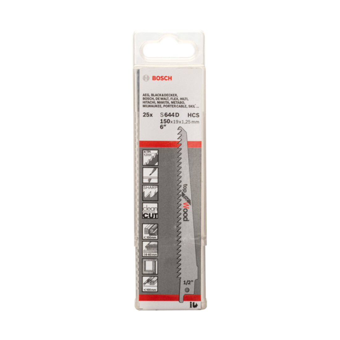 Bosch reciprozaagblad S 644 D, Top for Wood