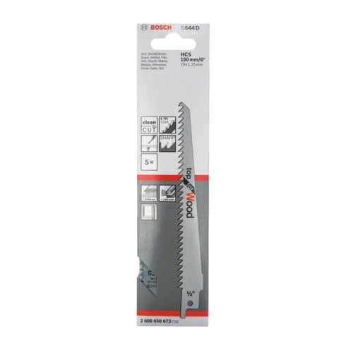 Bosch reciprozaagblad S 644 D, Top for Wood