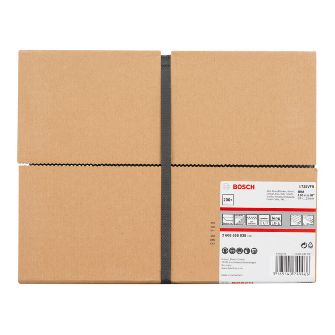 Bosch reciprozaagblad S 725 VFR, speciaal voor palletreparatie