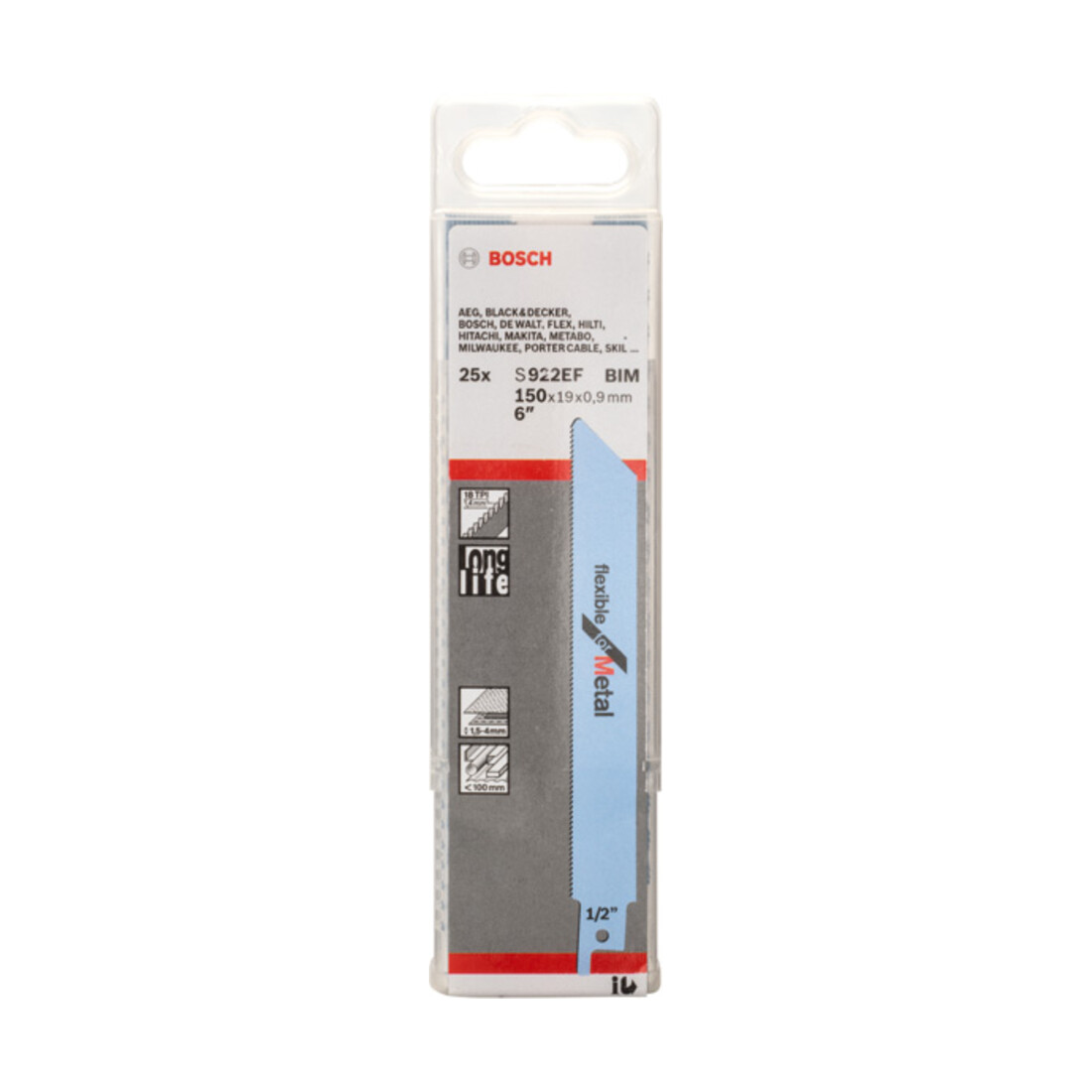 Bosch reciprozaagblad S 922 EF, Flexibel for Metal