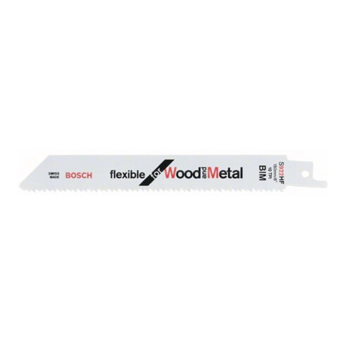 Bosch reciprozaagblad S 922 HF, Flexible for Wood and Metal