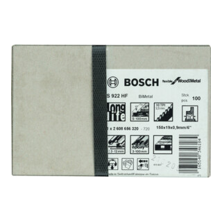 Bosch Reciprozagenblad S 922 HF, flexibel voor hout en metaal