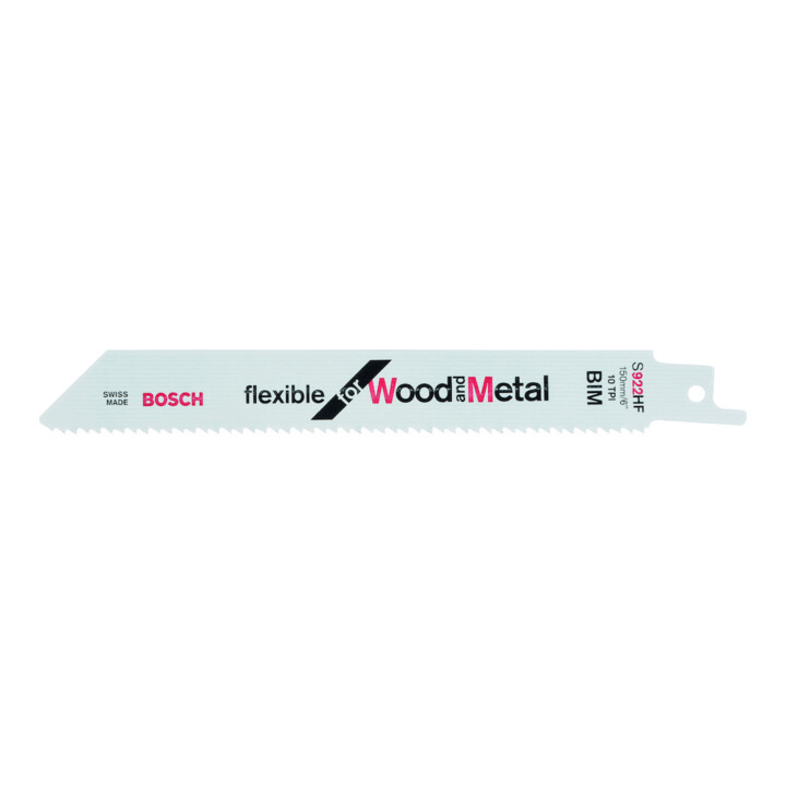 Bosch reciprozaagblad S 922 HF, Flexible for Wood and Metal