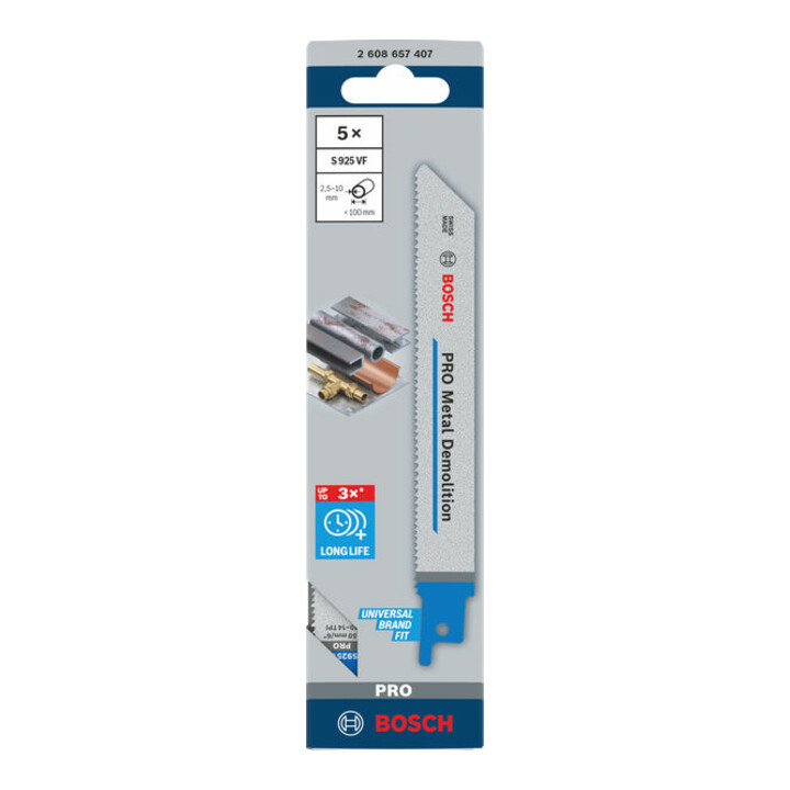 Bosch reciprozaagblad S 925 VF, Heavy for Metal