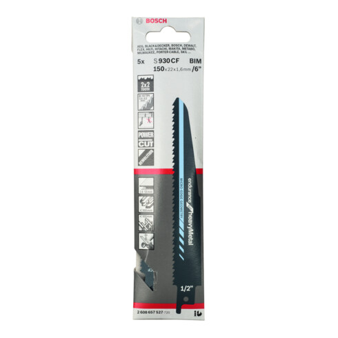 Bosch reciprozaagblad S 930 CF, Endurance for Heavy Metal
