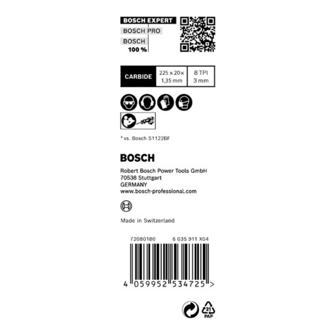 BOSCH Reciprozaagbladen, set, Omschrijving: 1157CHM-E