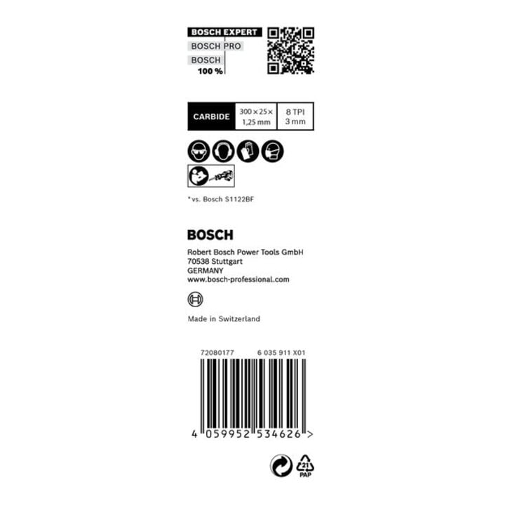 BOSCH Reciprozaagbladen, set, Omschrijving: 1255CHC-E