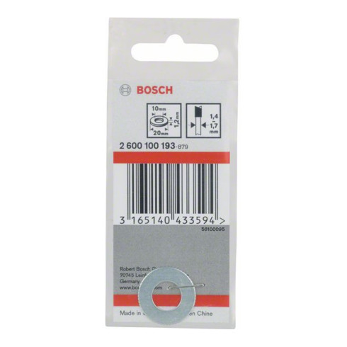 Bosch reduceerring voor cirkelzaagbladen 20 x 10 x 1,2 mm