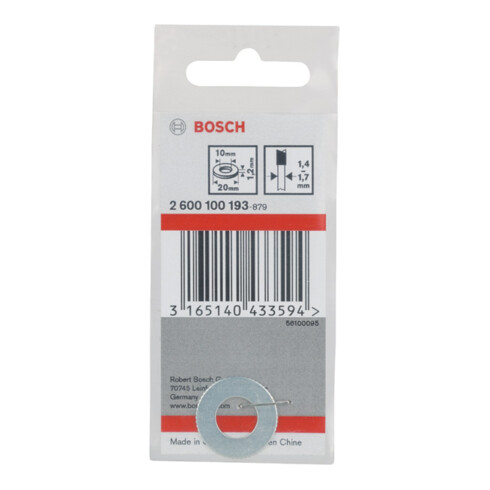 Bosch reduceerring voor cirkelzaagbladen 20 x 10 x 1,2 mm