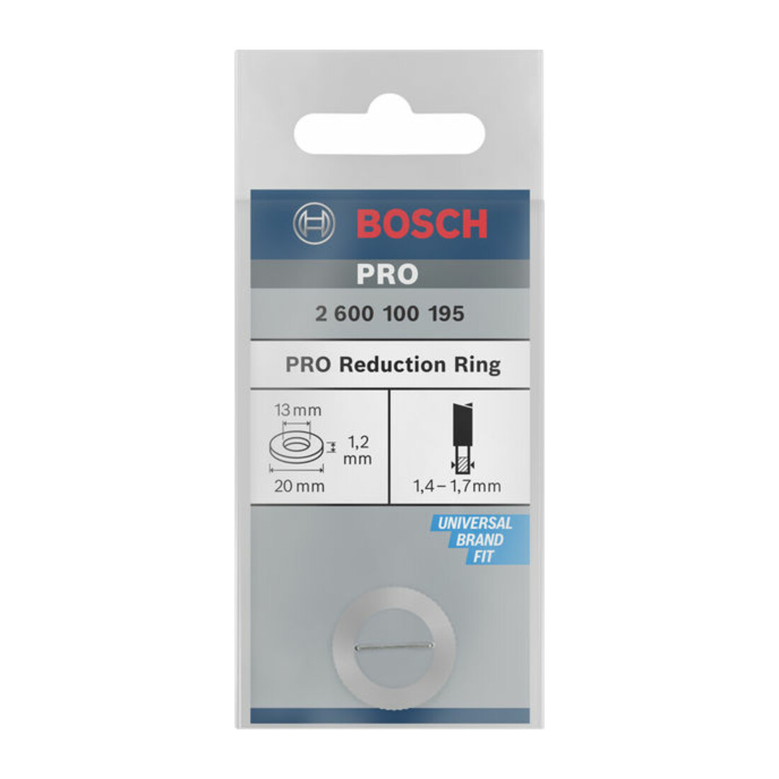 Bosch reduceerring voor cirkelzaagbladen 20 x 13 x 1,2 mm