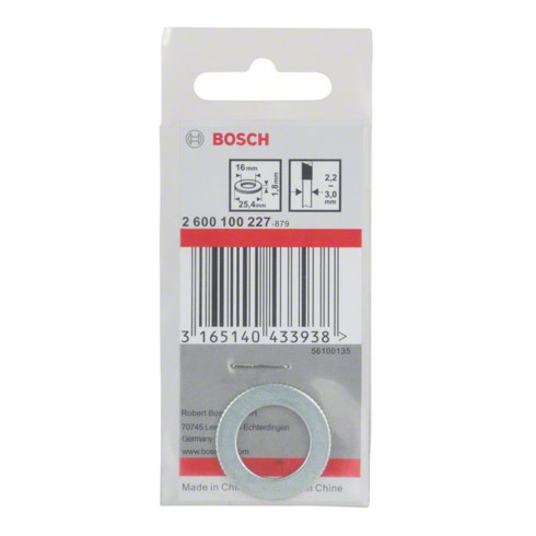 Bosch reduceerring voor cirkelzaagbladen 25,4 x 16 x 1,8 mm