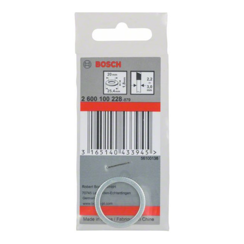 Bosch reduceerring voor cirkelzaagbladen 25,4 x 20 x 1,8 mm