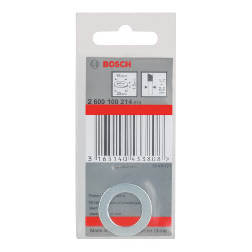 Bosch reduceerring voor cirkelzaagbladen 25 x 16 x 1,5 mm
