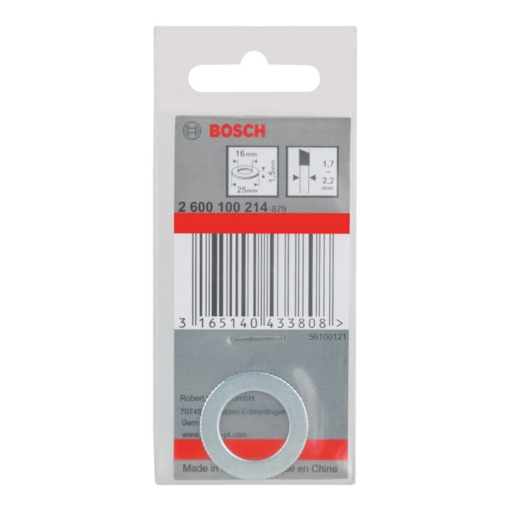 Bosch reduceerring voor cirkelzaagbladen 25 x 16 x 1,5 mm
