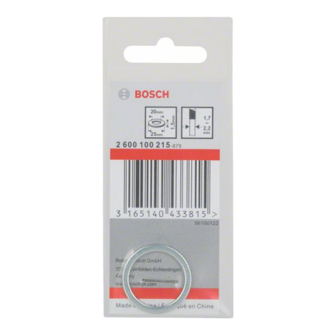 Bosch reduceerring voor cirkelzaagbladen 25 x 20 x 1,5 mm