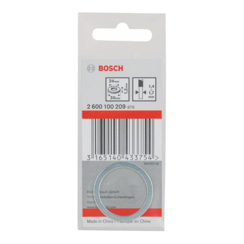 Bosch reduceerring voor cirkelzaagbladen 30 x 24 x 1,2 mm