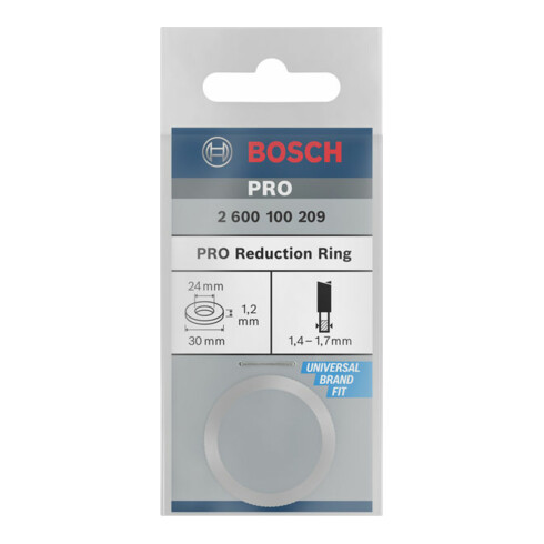 Bosch reduceerring voor cirkelzaagbladen 30 x 24 x 1,2 mm