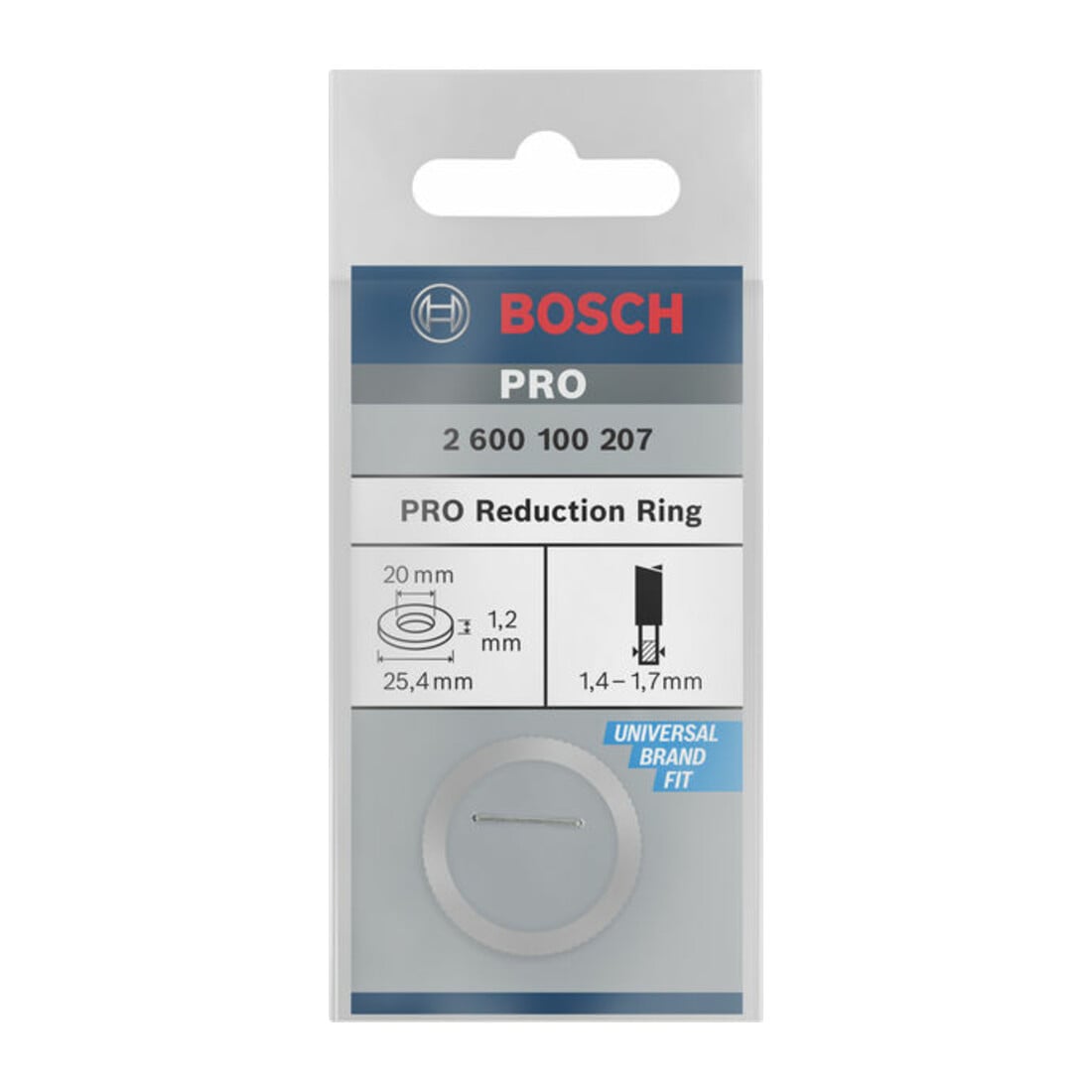 Bosch Reduzierring für Kreissägeblätter 25,4 x 20 x 1,2 mm