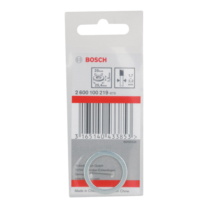 Bosch Reduzierring für Kreissägeblätter 25,4 x 20 x 1,5 mm