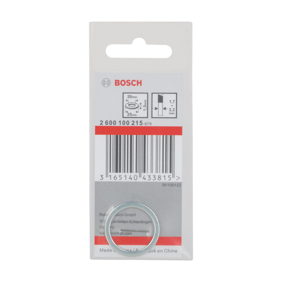 Bosch Reduzierring für Kreissägeblätter 25 x 20 x 1,5 mm