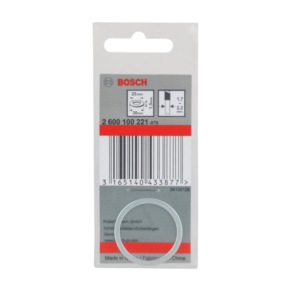 Bosch Reduzierring für Kreissägeblätter 30 x 25 x 1,5 mm