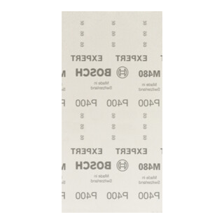 Bosch Rete abrasiva EXPERT M480 per levigatrice orbitale, 115x230mm, G 400