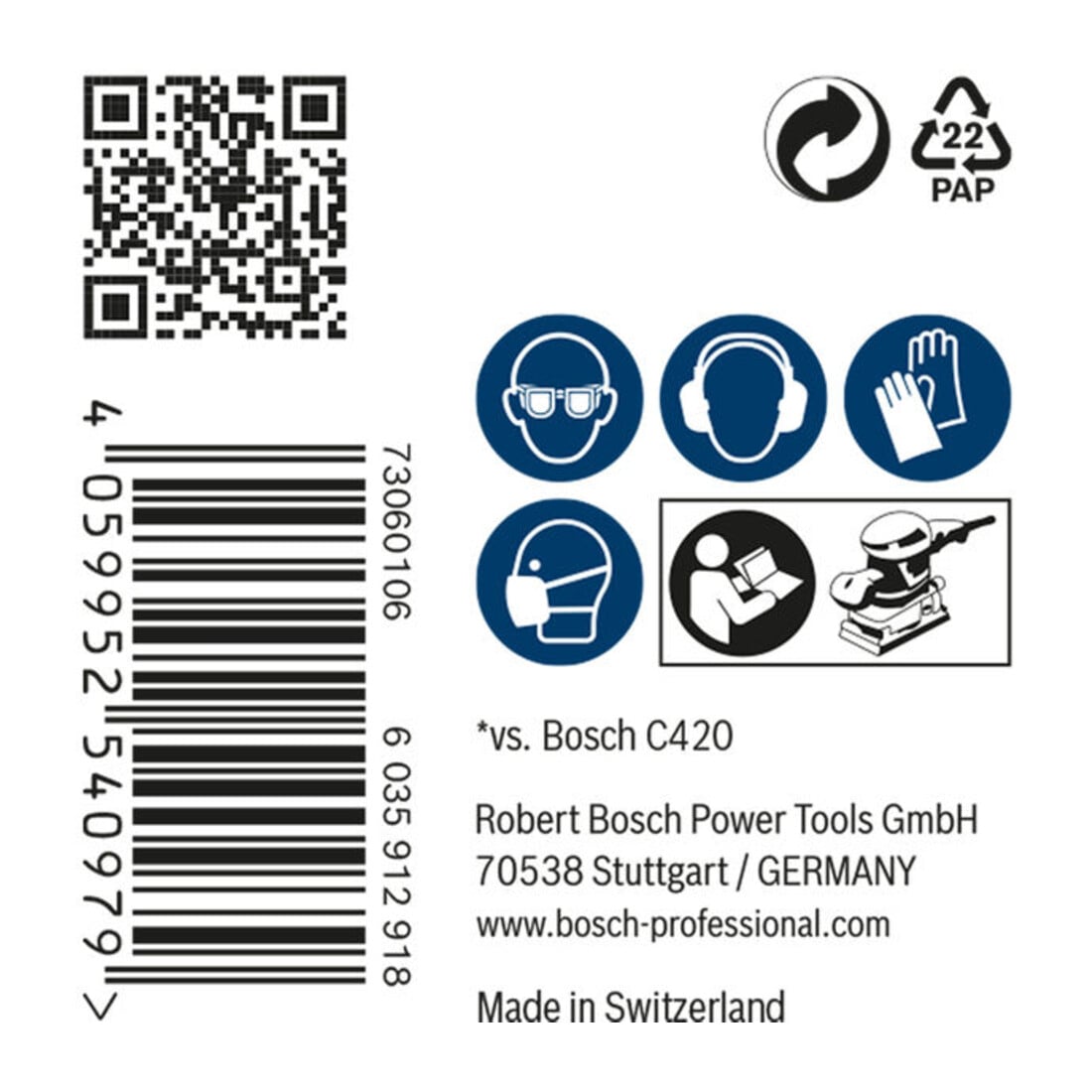 Bosch Rete abrasiva EXPERT M480 per levigatrice orbitale, 93x186mm, G 320