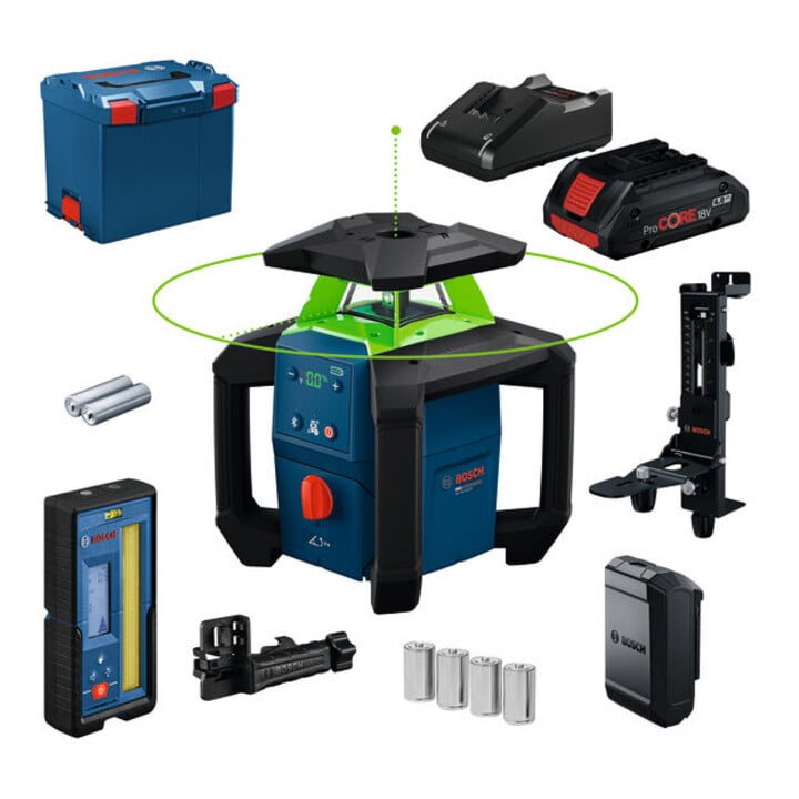 Bosch Rotatielaser GRL18V-4-34CVG 18V accu ProCORE18V 4.0Ah in L-BOXX