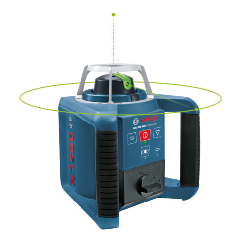 Bosch Rotationslaser GRL 300 HVG + LR 1 G, Batterien: 1 x 9V + 2 x 1,2V HR20 in L-BOXX
